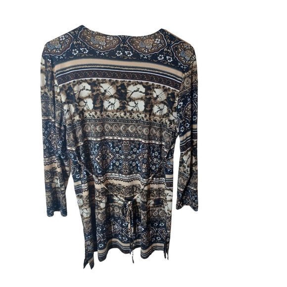 Women's Tailor By‎ B Moss Brown dressy top/blouse no size tag measures M/L - Picture 4 of 16